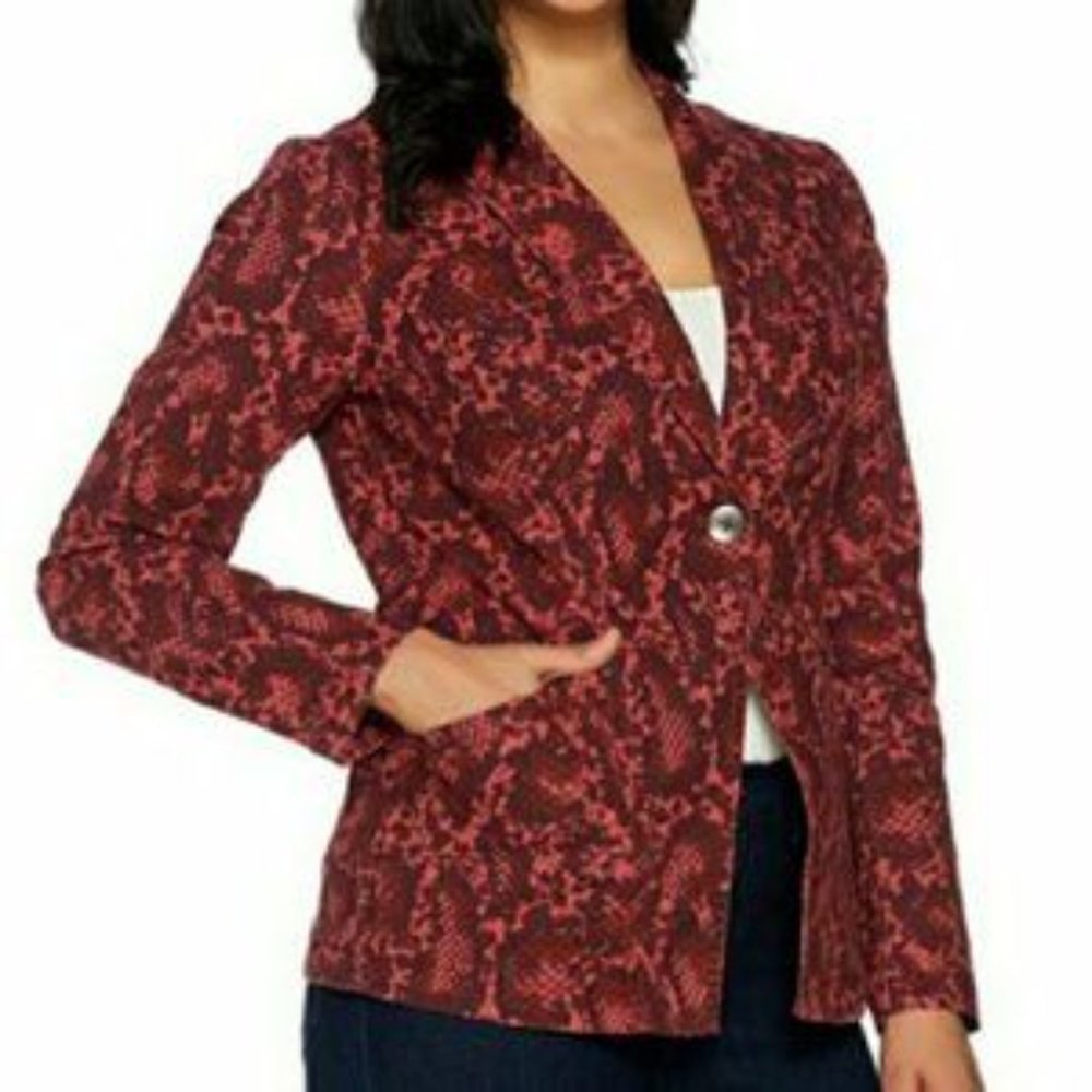 G.I.L.I. Blazer Snakeskin Print Jacket NWOT